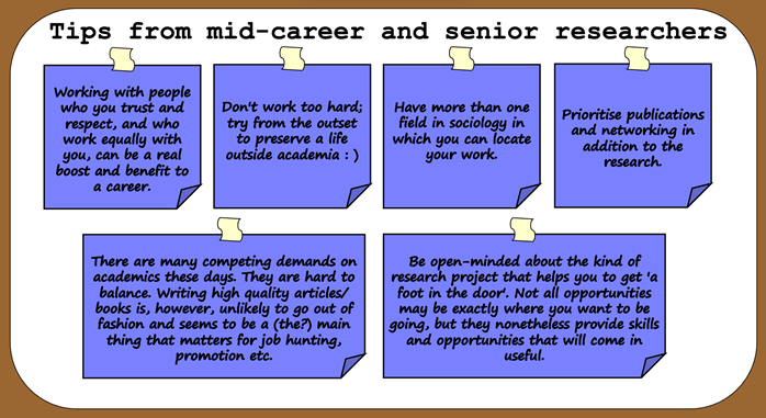 Tips from mid-career and senior researchers