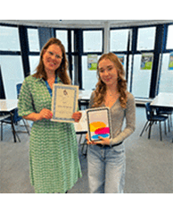 Photo of Laura Pountney (Head of Year1 Sociology) and Sofiia Olikhovska.